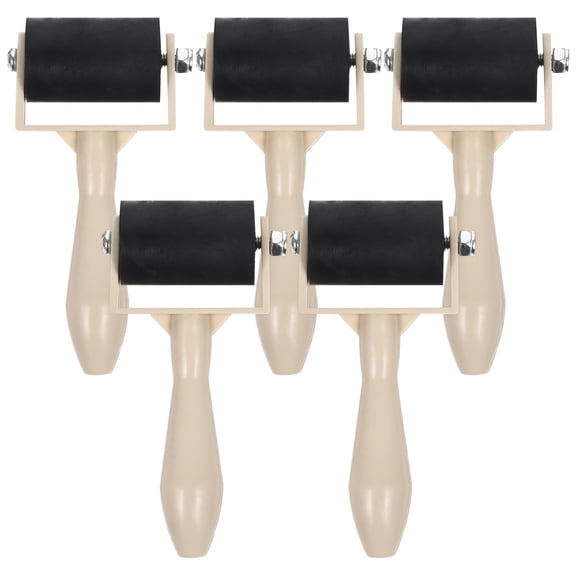 Minkissy Black Printmaking Roller for Even Ink Application and Smooth Craft Printing Projects