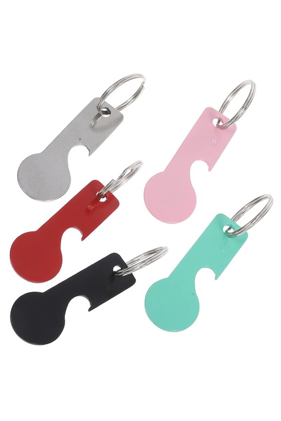 5 Pcs Furnace Switch Car Token Keychain Shopping 6.00X2.30X0.10CM
