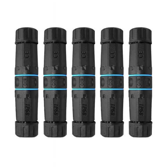 5 Pcs RJ45 Connectors IP68 Waterproof Shielded (STP) Cat6 Ethernet LAN Cable Connector