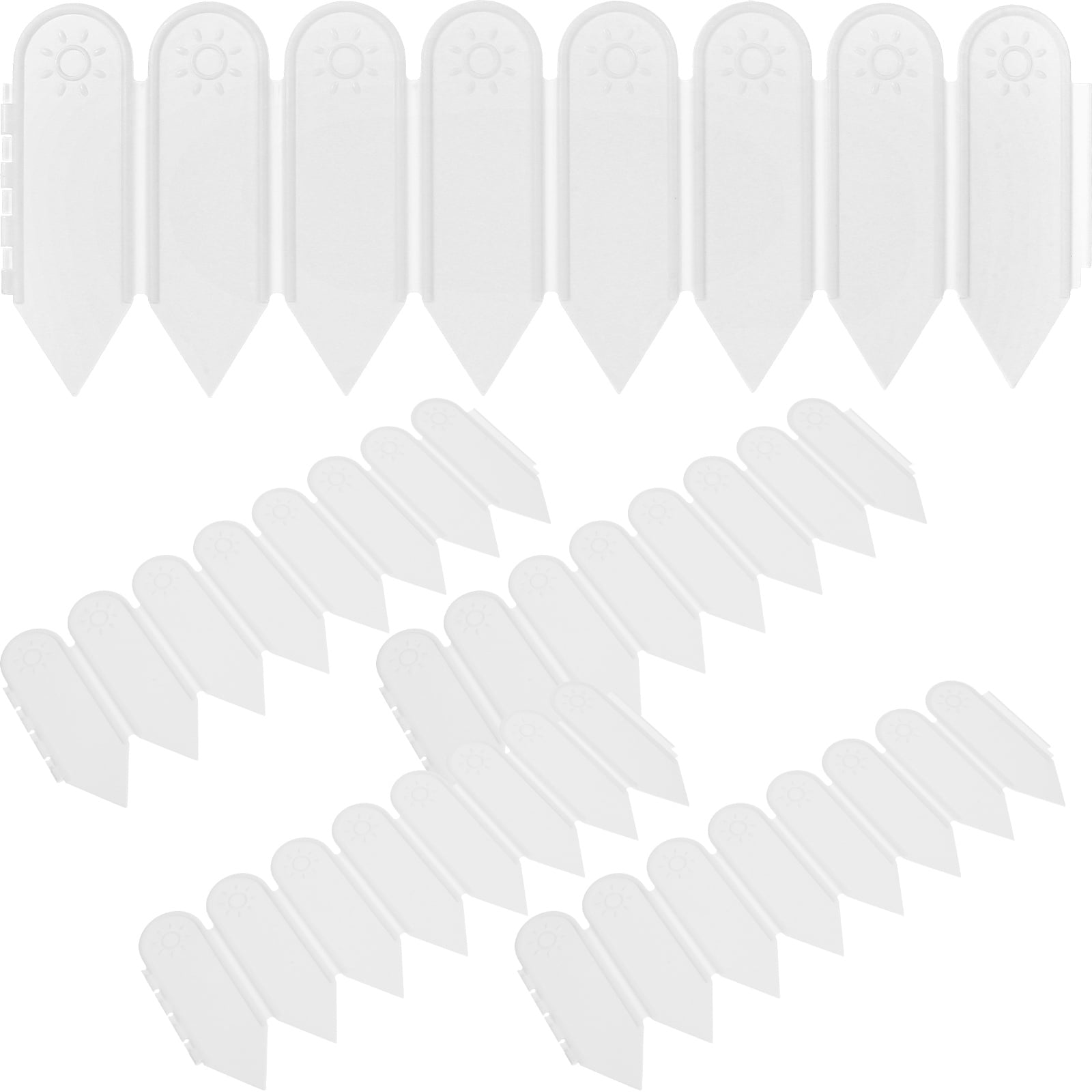 5 Pcs Rabbit Enclosure Landscape Fence Borders Garden Edging The Plastic Plates White