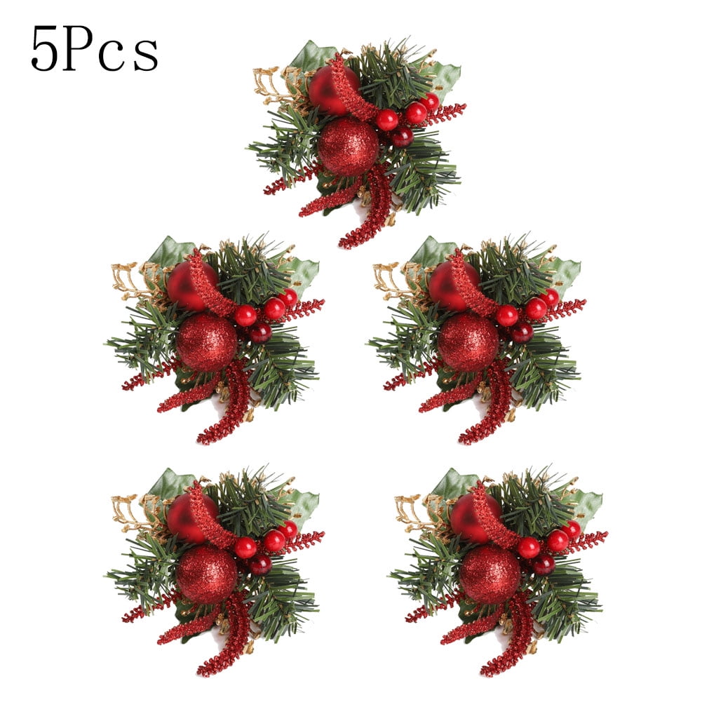 Artificial Green Pine Needles Branches Small Twigs Stems Picks for  Christmas Flower Arrangements Wreaths and Holiday Decorations - 12pcs 