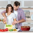 thumbnail image 1 of 5 Pcs Red Copper Chef Cookware Set Non Stick Deep Frying Pan Fry Basket Steamer Rack 5 Qt Square Induction Safe, 1 of 6