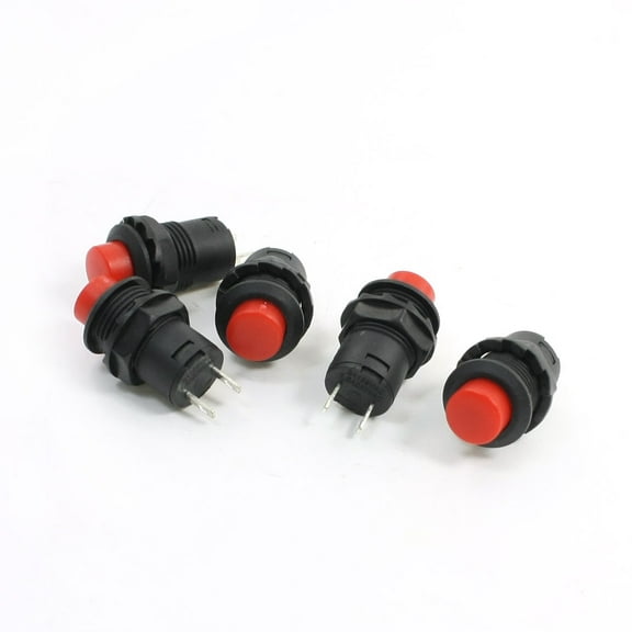 5 Pcs Red Momentary Push Button Switch SPST 125VAC 3A 250VAC 1.5A