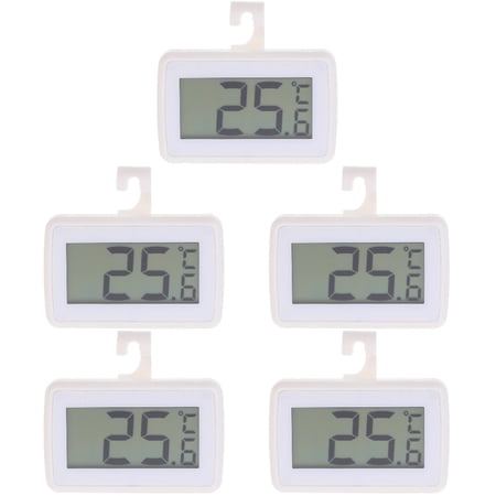 5 Pcs Refrigerator Thermometer Fridge Temperature Portable Waterproof Digital Number Easy-to-store High Precision