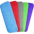 thumbnail image 1 of 5 Pcs Replacement Microfiber Pad for Universal Commercial 16.5 Inch Mop Head,Flat Mop Head,Heavy Duty,Wet & Dry Commercial Cleaning Refills Reusable Mop Refills Fit for Most Flat Mop System, 1 of 7