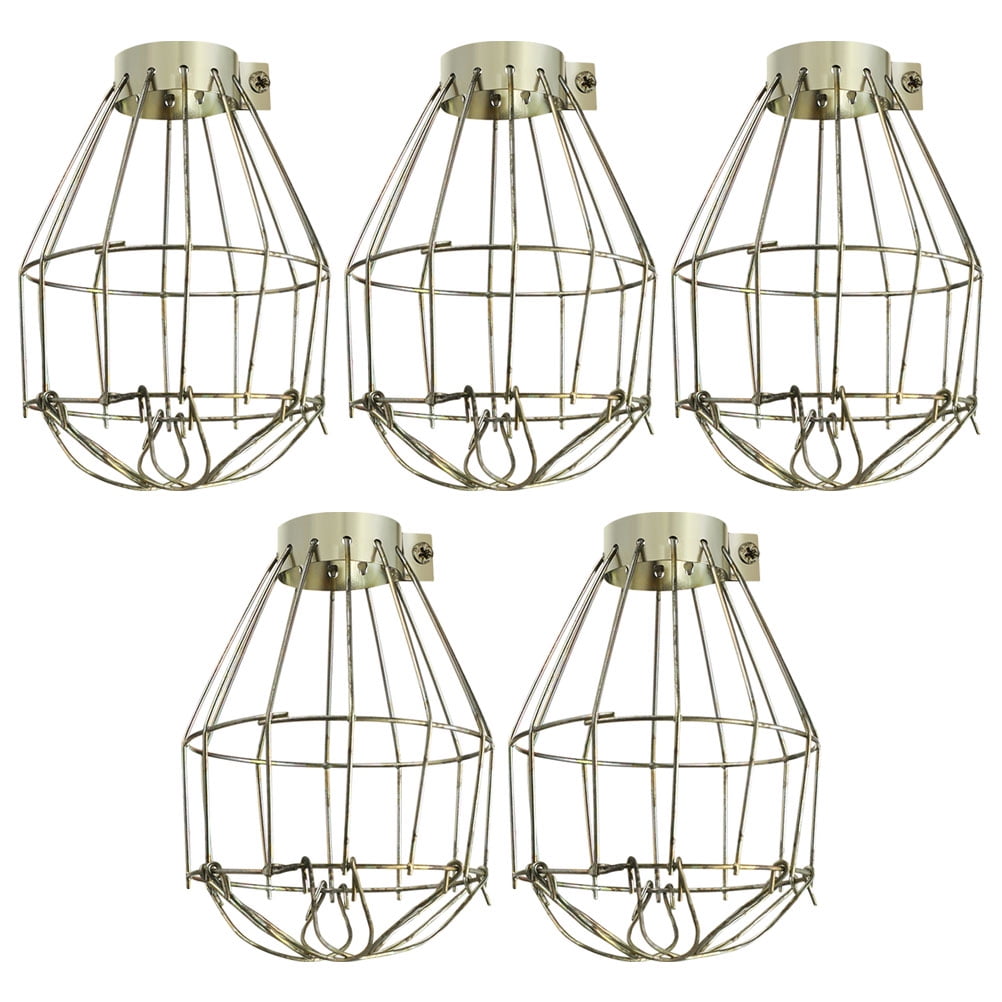 5 Pcs Reptile Anti-scald Ceramic Lampshade Round Guard Frame Light Bulb Hanging