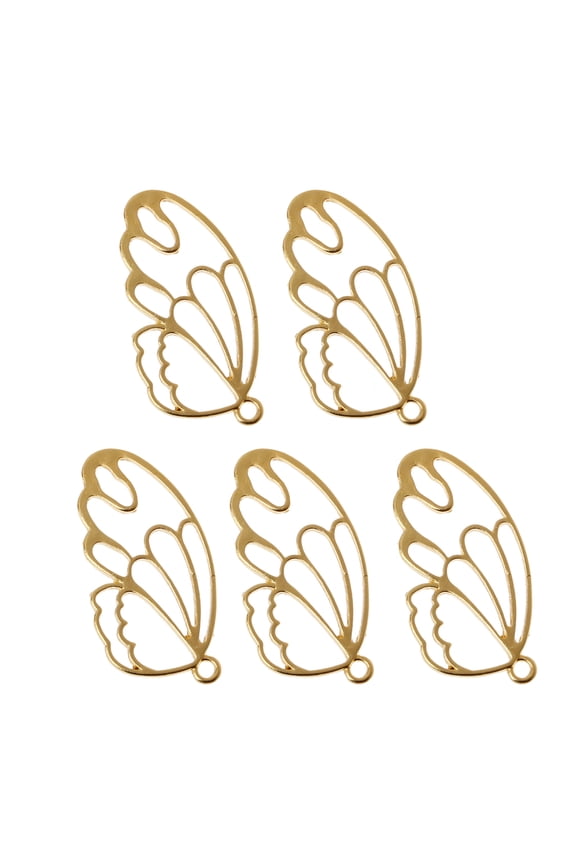 5 Pcs Resin Frame Open Bezel Setting for w/ Loop Pendant for Crafts Necklace Jewelry