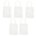 thumbnail image 1 of 5 Pcs Reusable Clear PVC Plastic Tote Bag with Clear Handle Beautiful Bag, 1 of 13