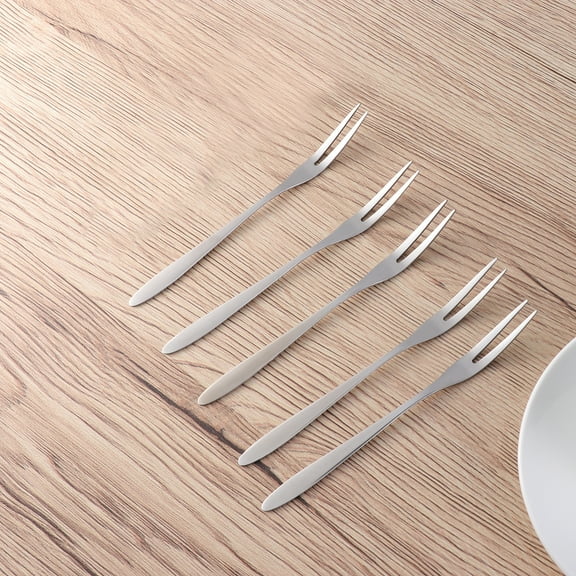 REOFLYUP Dessert Forks Stainless Steel 5Pcs 5.12X0.47X0.08In