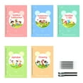 thumbnail image 1 of 5 Pcs Reusable Grooved Handwriting Practice Books, 7.9X5.5" Erasable Tracing Workbooks with Pen, Letter Formation Training Notebook, Re‑Trace Writing Exercise Pads, Script Skill Development Copybook, 1 of 5