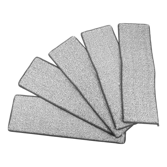 5-Pack Reusable Microfiber Mop Pads Replacement Cloths for Wet and Dry Cleaning, and Machine Washable