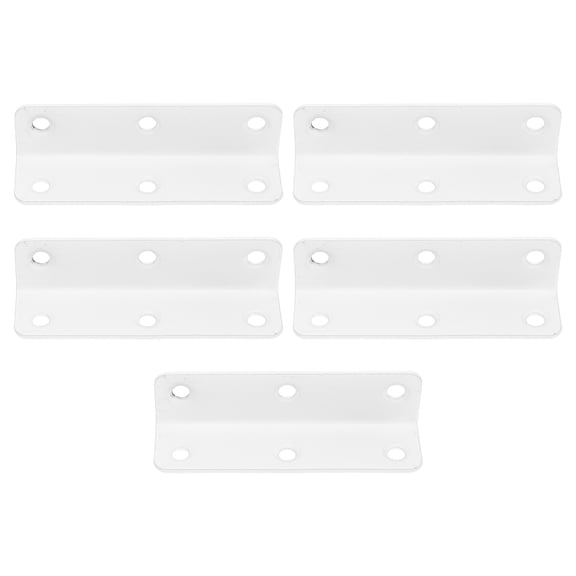 5 Pcs Right Angle Bracket Extended Angle Iron Bracket 8.00X2.20X2.20CM White