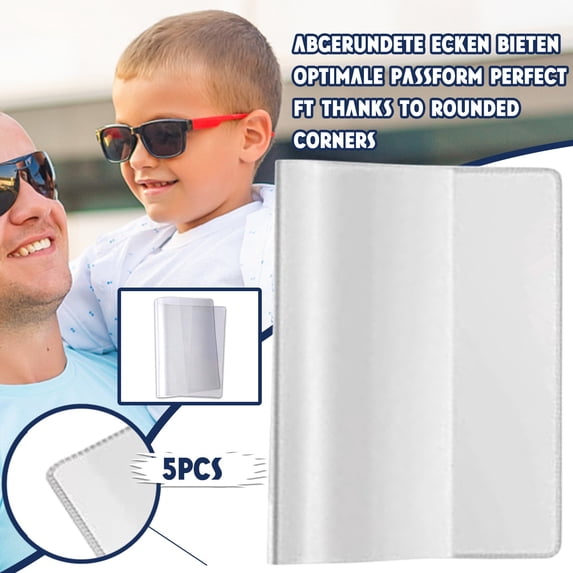 5 Pcs Rigid Print Protectors, Clear Waterproof Hard Plastic Page Sheet Protectors, Paper Sleeves Photo Plastic Sleeves Document Holder Birth Certificate Protector for HONGLIN