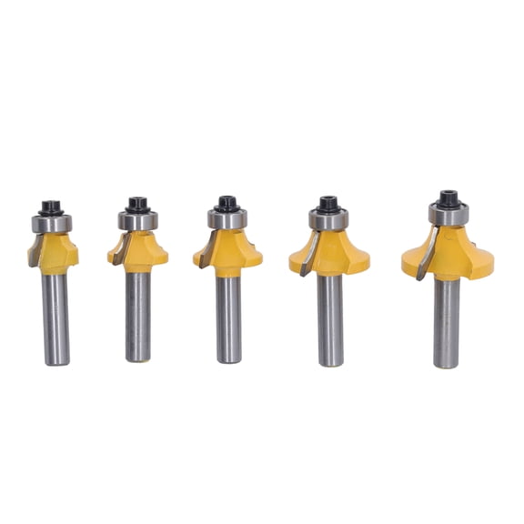 5 Pcs Round Over Router Bit 8mm Shank Carbide Corner Rounding Router Bit Woodworking Milling Cutter