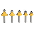 thumbnail image 1 of 5 Pcs Router Bit 8mm Shank Surface Painted Alloy Round R Corner Trimming Router Bit, 1 of 8