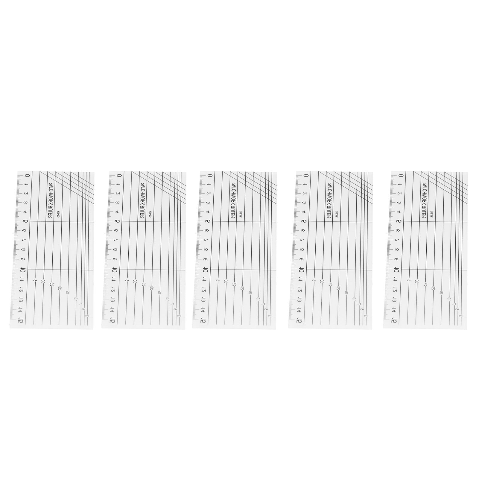 5 Pcs Ruler PR?15 Acrylic Clear Scale DIY Drawing Cutting Sewing ...