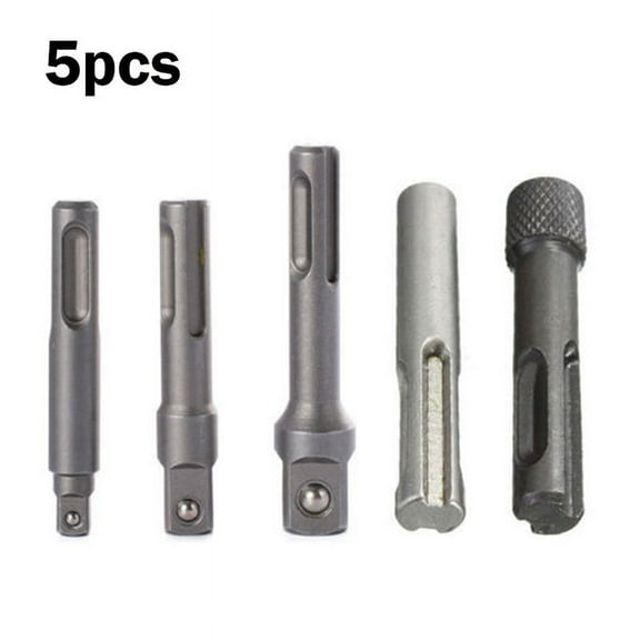 5 Pcs SDS Plus Socket Driver Drill Bit Hex Shank Chuck Adapter
