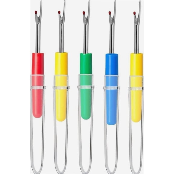 5 Pcs Seam Rippers for Sewing, Stitch Thread Unpicker for Quick Unpick Sewing, Sewing Gifts for Women,Tool for Hemlines (Mixed Color)