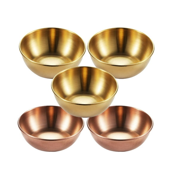 5 Pcs Seasoning Dish Mini Condiments Sauces Plates Holder Vinegar Dishes Bowls Spice Glass Dessert