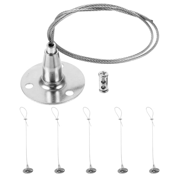 5 Pcs Security Gallery Picture Hanging Hook Ceiling Wire Hanger Curtain System up Zinc Alloy