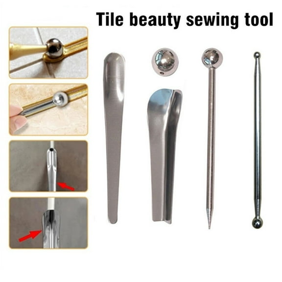 5 Pcs/Set Ceramic Tile Beauty Seam Tool Set Ceramic Tile Steel Ball Tile Grout