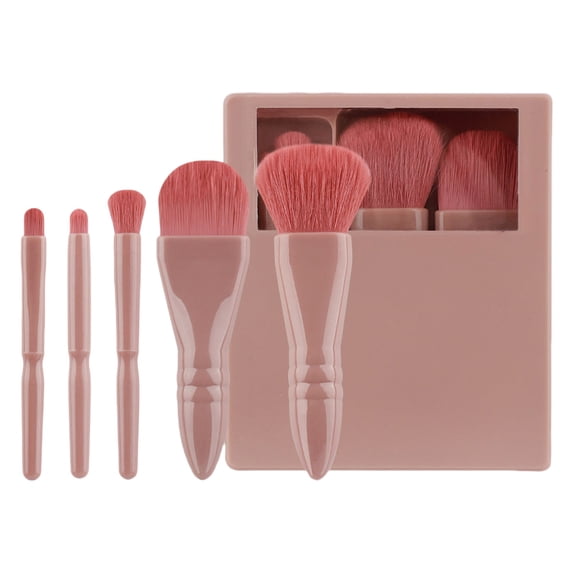 5 Pcs/Set Cosmetic Brush Full Face Makeup Brush Set Eyeshadow Brush Concealer Brush Travel Brush Set with Storage Case