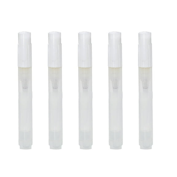 5 Pcs/Set Empty Marker Refillable Paint Pen Empty Refill Paint Marker Clear Refillable Pen for Oil Painting