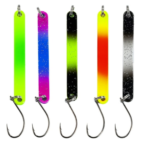 5 Pcs/Set Fishing Lures Practical Fishing Spoons 5cm Colorful Spoon-Bait Metal Fishing Lure for Trout-Pike-Perch Salmon