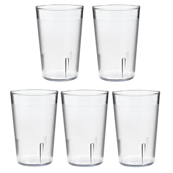 5 Pcs Shatterproof Plastic Tumblers Reusable Acrylic Glasses Break Resistant Water Glasses Stackable Clear Cups for Kitchen Indoor Outdoor Dining Patio Picnic,Clear 8 oz/250 ml,Topboutique