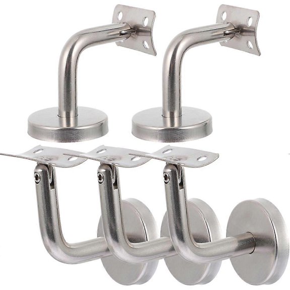 5 Pcs Shelving Brackets Wall Mounted Handrail Bannister Rail Brackets Stair Railing Brackets
