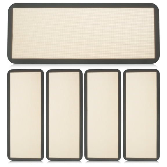 5 Pcs Silicone Baking Mats for Freeze Dryer Reusable Non Stick Baking Sheet Liners Kitchen Tools 17.25 x 6.87 Inch (gray )