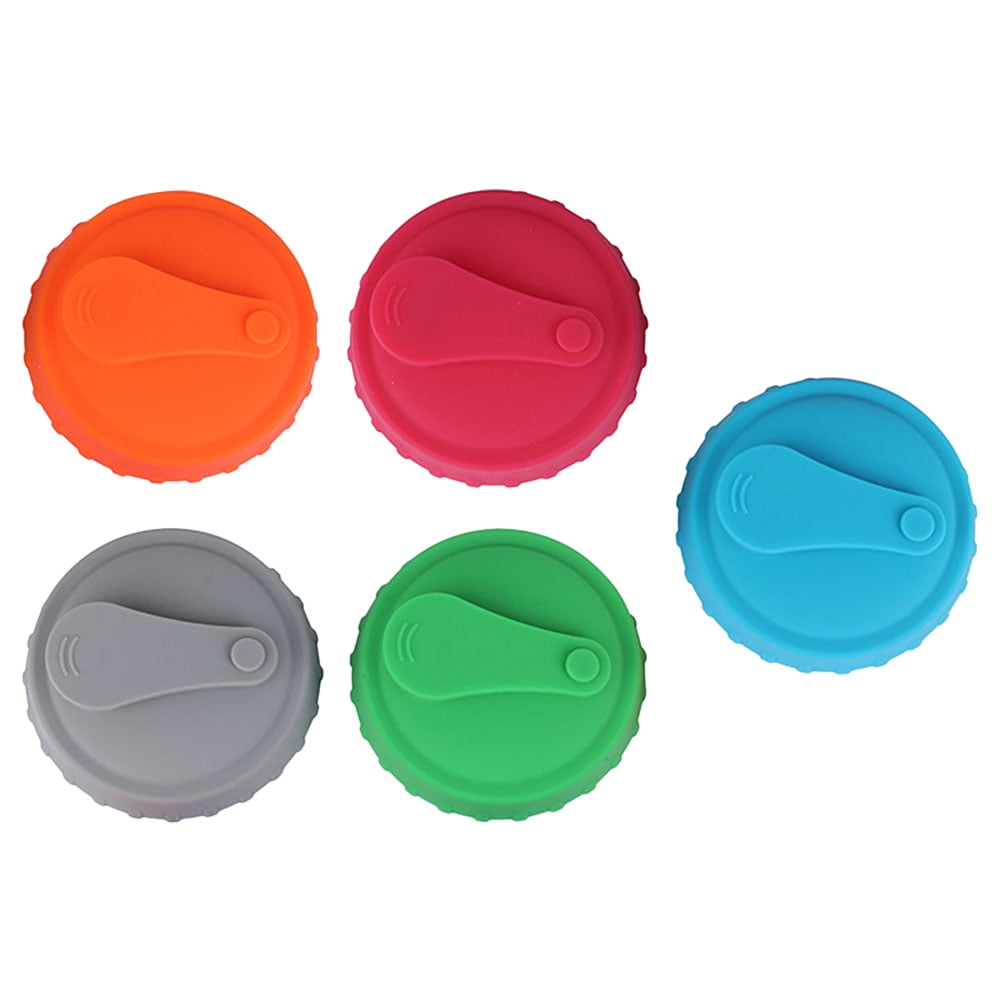 5 Pcs Silicone Can Lid Beer Can Covers Drinking Can Lid Reusable Can