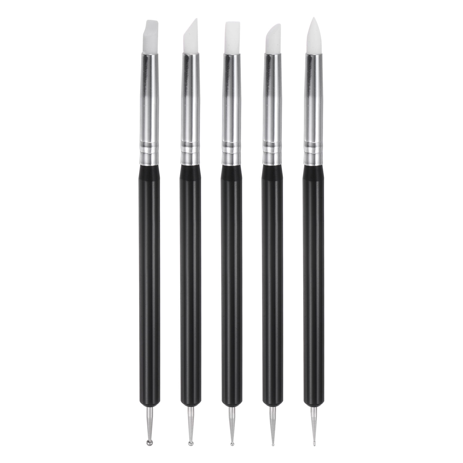 Sourcing Map 5 Pcs Silicone Clay Sculpting Tool Double-Ended Rubber Tip