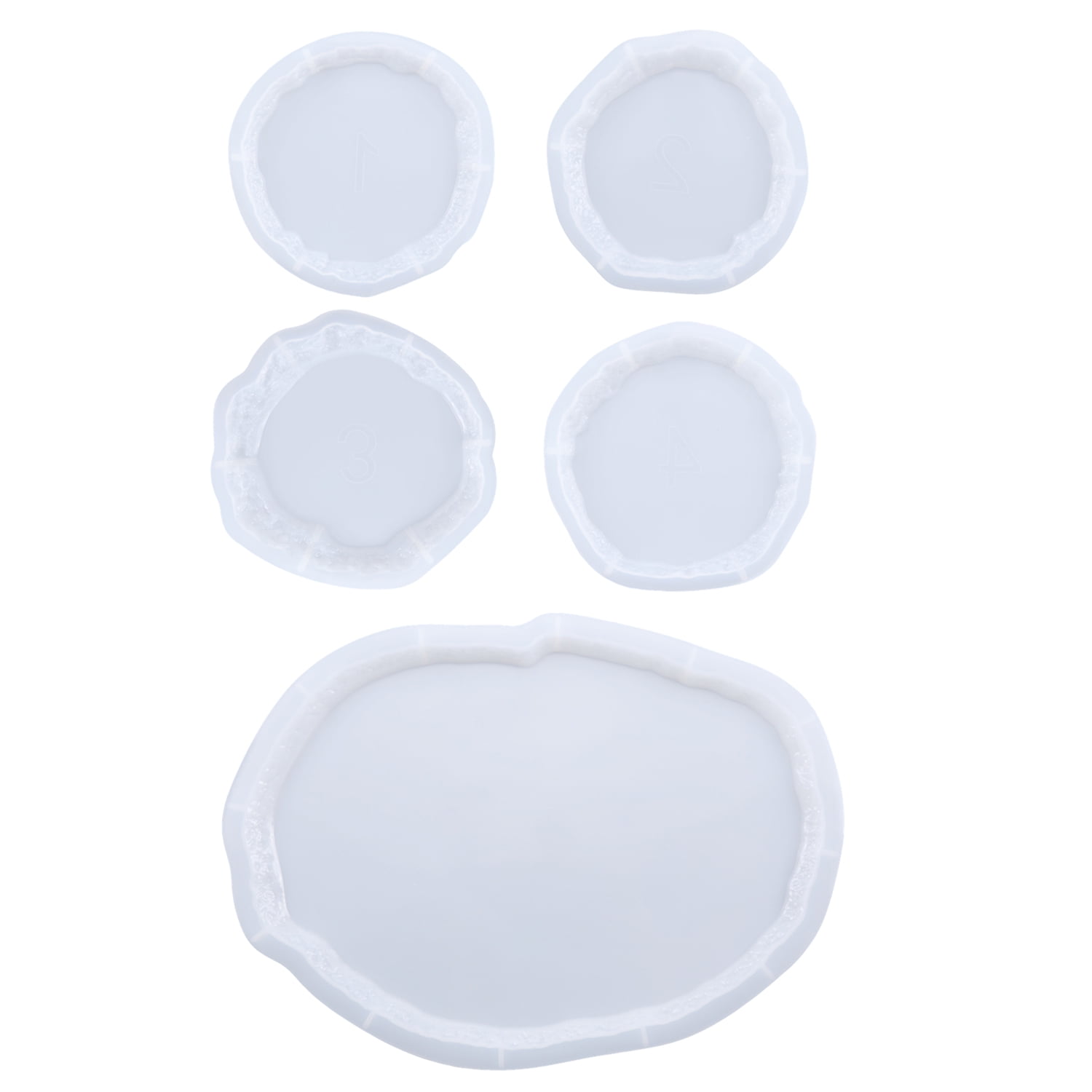 5 Pcs Silicone Irregular-shaped Jewelry Epoxy Resin Mold Tray Casting for Jewelry Storage