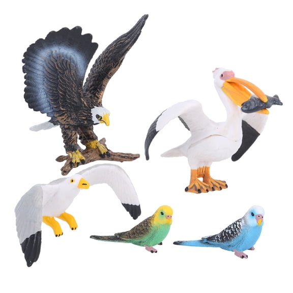5 Pcs Simulation Flying Bird Model Children Animal Figurine Educational Toy Home Decoration