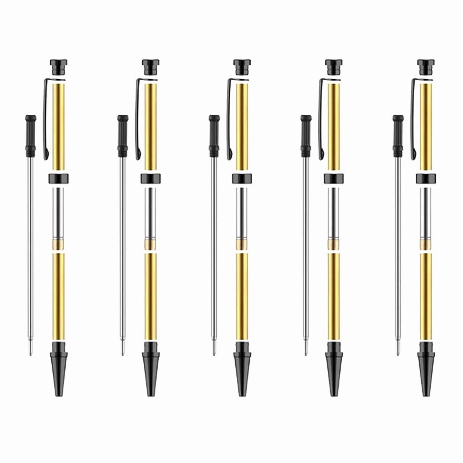 10-Pack Slimline Woodturning Pen Kits In Black Chrome - Twist Mechanism Pen Making Supplies 2 thumbnail image
