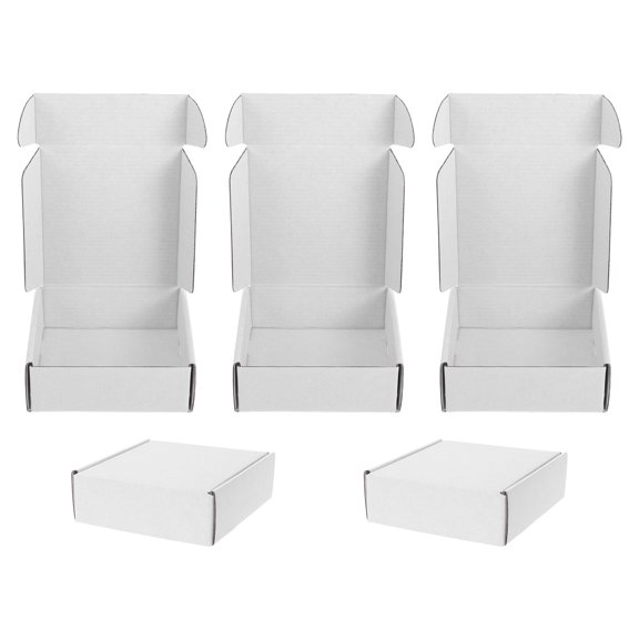 5 Pcs Small Cardboard Boxes Shipping for Business Plug White