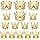 5 Pcs Small Crowns for Bouquets & Cakes - Gold Tiara Toppers, Crystal Pearl for Parties & Showers