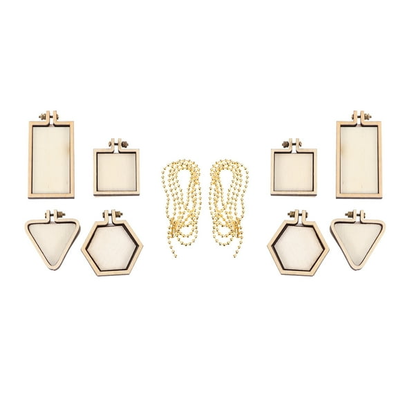 SOPOTUTU 5-Pack Golden Wooden Fixing Frames for Cross and Pendant Display, Craft Supplies and Accessories