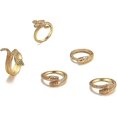 thumbnail image 1 of 5 Pcs Snake Rings Set Ouroboros Wrap Open Rings Stackable Animal rings Adjustable Knuckle Rings for Men and Women, 1 of 12