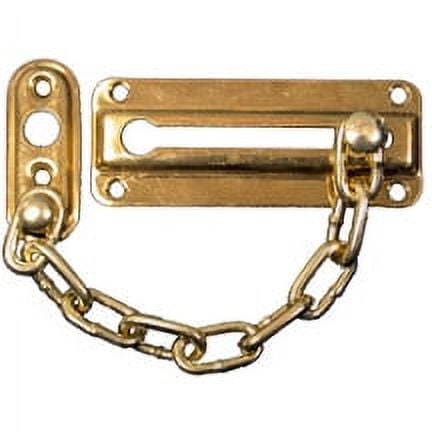 5 Pcs Solid Brass Door Chains 3-1/2" long x 1-3/8" wideScrews sold separately - #6 suggested screw size.LIMITED QUANTITIES - Buy Now & SAVE!