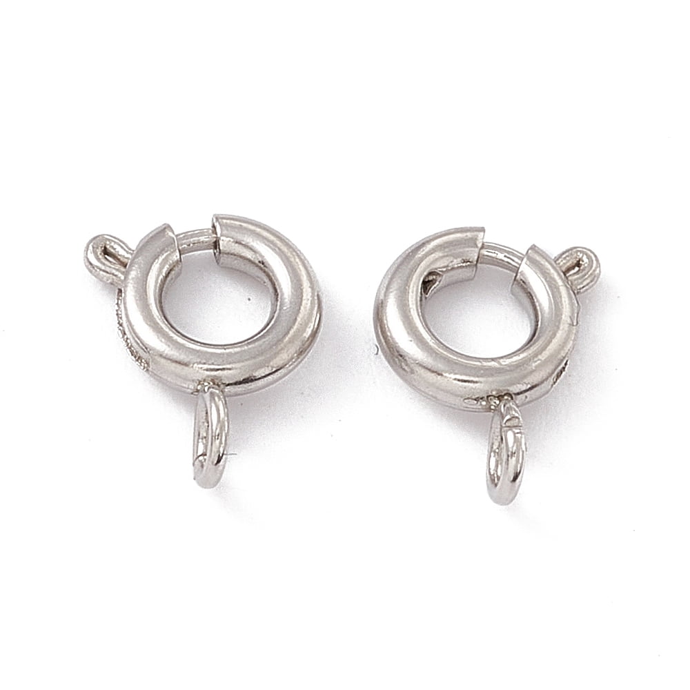 5 Pcs Spring Clasps 201 Stainless Steel Spring Clasps Closed Ring Clasp ...