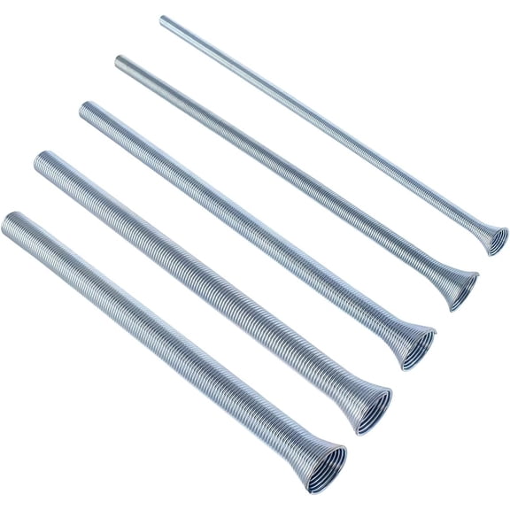 5 Pcs Spring Tube Benders Set, Tube Bender Kit 1/4'', 3/8'', 1/2'', 5/8'', 5/16'' for Copper Aluminum Thin Wall Steel Tubing, 8.27" / 210mm Length