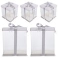 thumbnail image 1 of Raindrops 5pcs Clear Cake Carrier Cake Box Baking Packing Box Birthday Cake Box for Party, 1 of 6