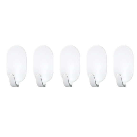 5 Pcs Stainless Steel Adhesive Hooks, Punch Free Wall Mounted With Strong Adhesive And Non-Sticky Surface, Ideal For Kitchen Bathroom Door Behind The Wall Hanging Solutions