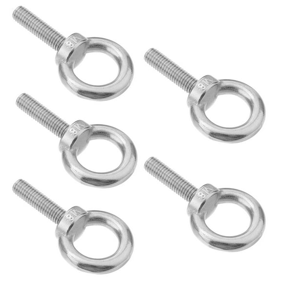 5 Pcs Stainless Steel Bolt Metal Screws Ring Nuts Eye Hooks Heavy Duty 1.6t Box