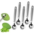 thumbnail image 1 of 5 Pcs Stainless Steel Cactus Peeling Spoon, Multi-functional Thorn Removal Tool, for Kitchen Cooking, Food Prep, Cactus Handling, Silver, by IHXORA, 1 of 9