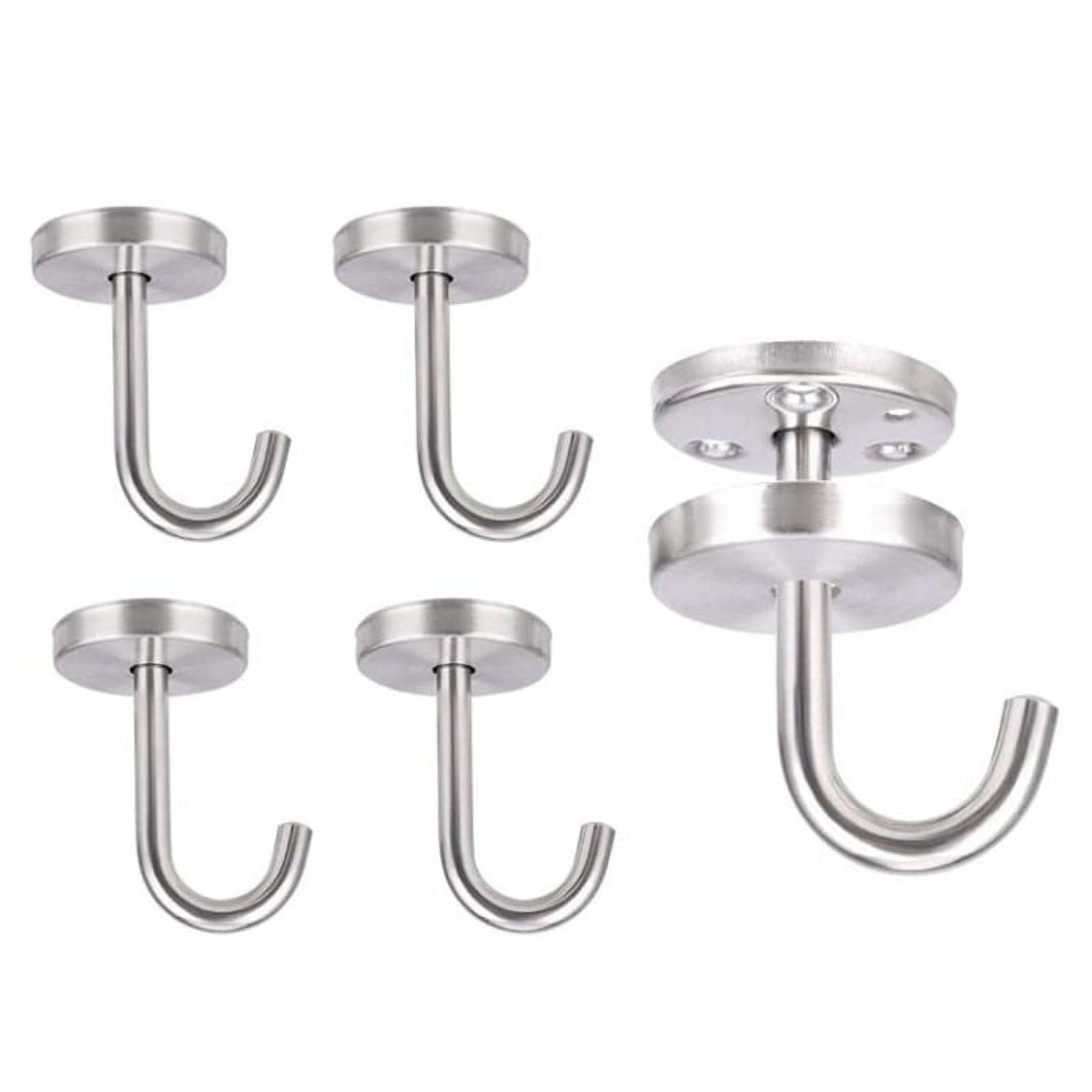 5 Pcs Stainless Steel Ceiling Hook Round Base Top Mount