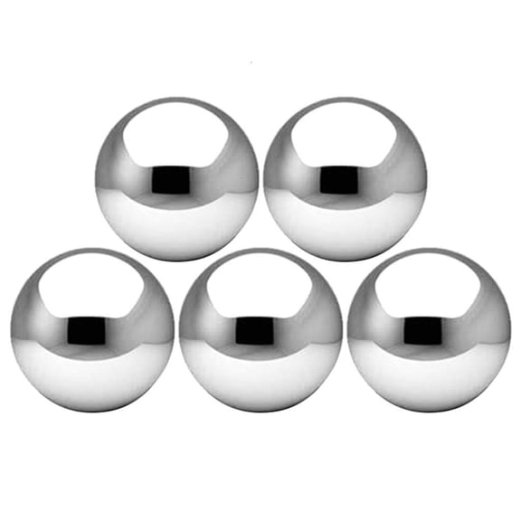 5 Pcs Stainless Steel Gazing Balls Hollow Ball Reflective Garden Sphere Floating Pond Balls Seamless Gazing for Home Garden Ornament Decorations