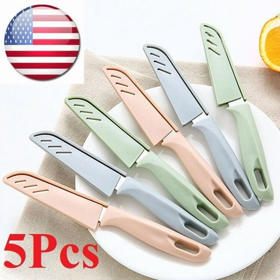 5 Pcs Stainless Steel Knife Potato Bread Household Cutter Fruit Vegetable Knife